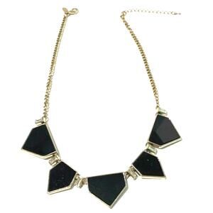 Express Gold Tone Costume Panel Necklace Vintage Y2K Goth Retro Streetwear